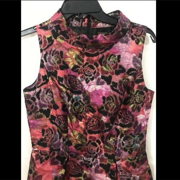 NEW Taylor Metallic Jacquard‎ Floral Fit & Flare Dress [SZ 4 ] - Picture 3 of 8